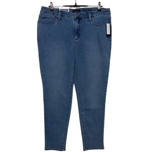 Charter Club Jeans Womens 16 36x28 Blue Skinny Bristol Ankle Tummy Slimming NEW